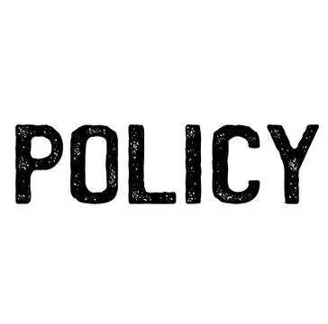 Policy stamp on white Ilustração Stock