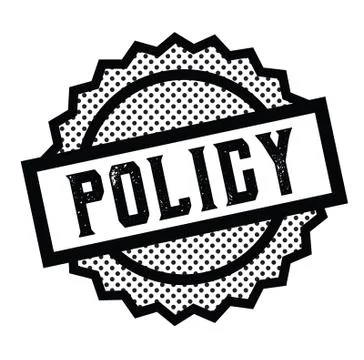 Policy stamp on white Illustrazione stock