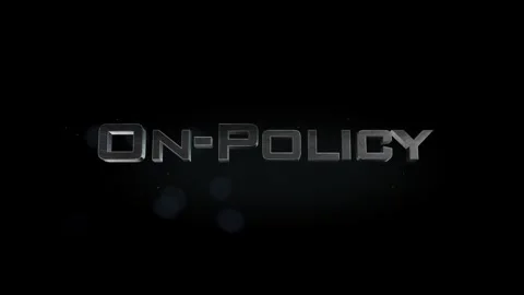 On Policy title 3D metal text on black alpha channel background Stock Footage 301264689