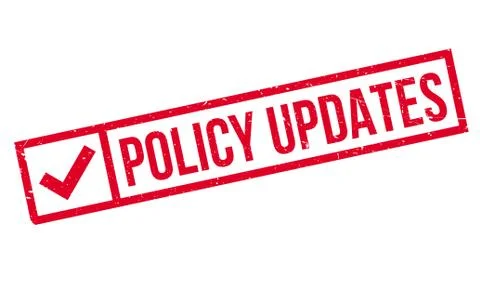 Policy Updates rubber stamp Stock Illustration