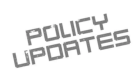 Policy Updates rubber stamp Stock Illustration