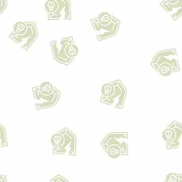 Policy virus problem glyph seamless pattern 스톡 일러스트