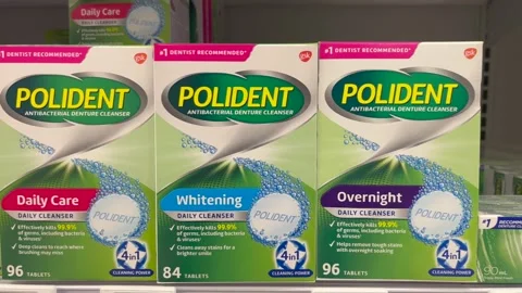 Polident products Stock-Footage 235554783