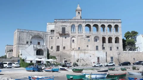Polignano. Abbey of San Vito Video stock 205572376