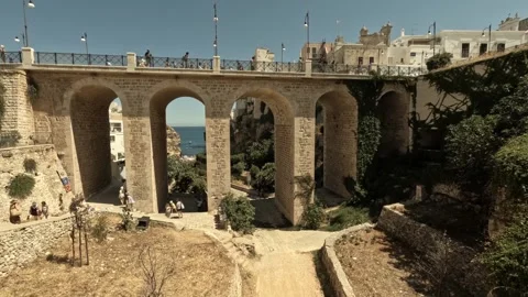 Polignano a Mare 4k summer timelapse, Puglia, Italy, 19 july 2025 Stock Footage 315334854