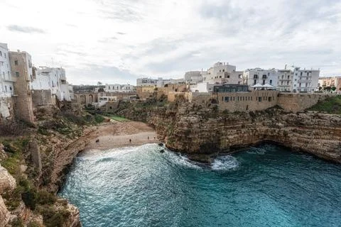 Polignano a Mare Beach View Stock Photos