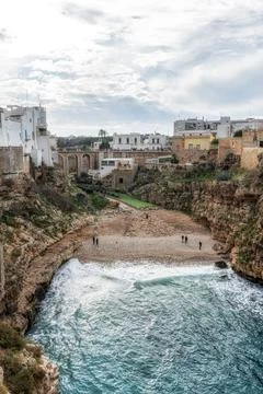 Polignano a Mare Beach View Stock Photos
