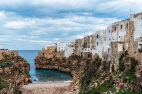 Polignano a Mare Beach View Stock Photos