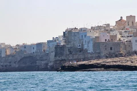 Polignano a Mare coast Stock Photos