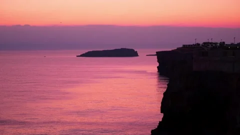 Polignano a Mare red sunrise Video stock 229391384