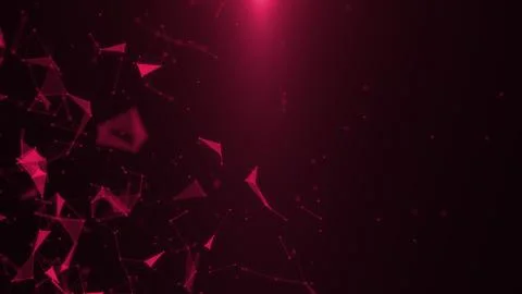 Poligonal neon background. Abstract triangular forms. Geometric VJ footage. Stock Illustration