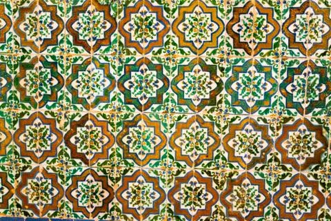 Poligonal patterns in Alhambra Stock Photos