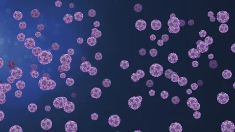 Polio virus particles, loop Stock Footage 219352686