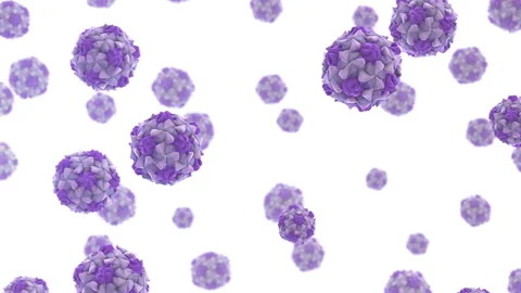 Polio virus particles, loop Stock Footage 219353842