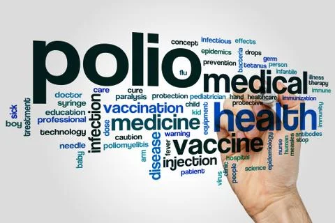 Polio word cloud Stock Illustration