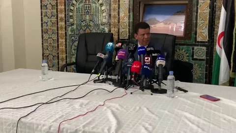Polisario Front rejects imposed solutions to the Western Sahara conflict, Algier Stock Footage 319673041