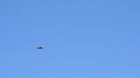 Polish air force MIG 29 jet fighter flies on sky background Stock Footage 160063542
