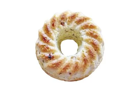 Polish Babka on a white background. Stock Photos
