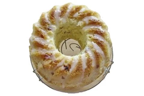 Polish Babka on a white background. Stock Photos