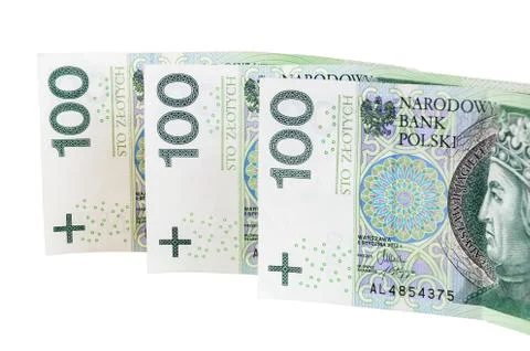 Polish banknotes of  PLN Stock Photos