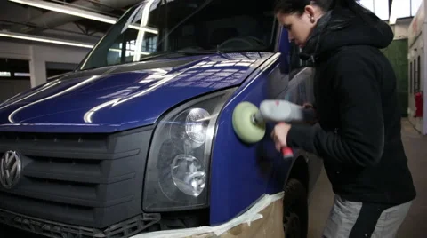 Polish a car Video stock 61482264