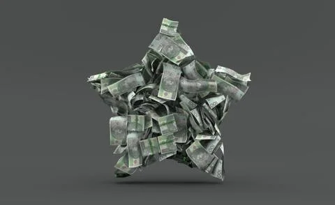 Polish currency in star shape Stock Illustration