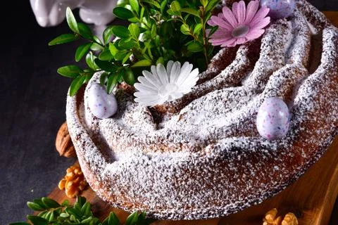 Polish Easter cake with nuts and chocolate Foto stock