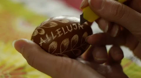 Polish Easter egg pisanka Stock Footage 11858686