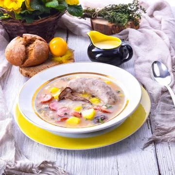 Polish easter soup Stock Photos