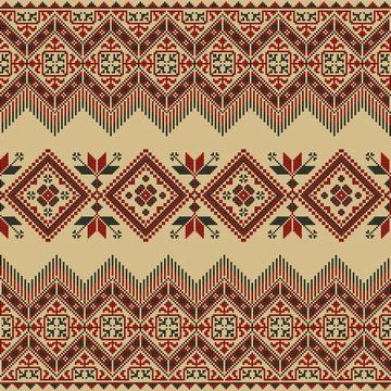 Polish embroidery pattern Stock Illustration