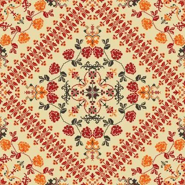 Polish embroidery pattern Stock Illustration