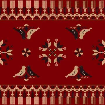 Polish embroidery pattern Stock Illustration