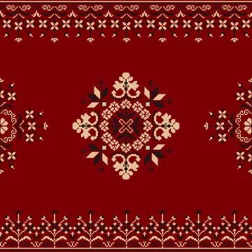 Polish embroidery pattern Stock Illustration