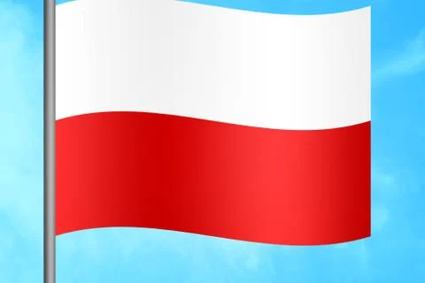 Polish Flag Background Stock Illustration