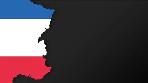 Polish Flag with Black Background and Torn Edge. Illustrazione stock