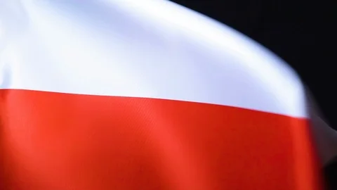 Polish Flag Flapping Stock Footage 118965771
