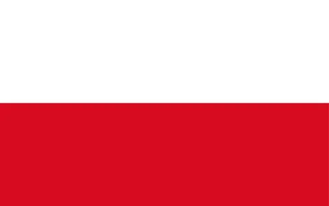 Polish flag, flat layout, vector illustration Stock Illustration