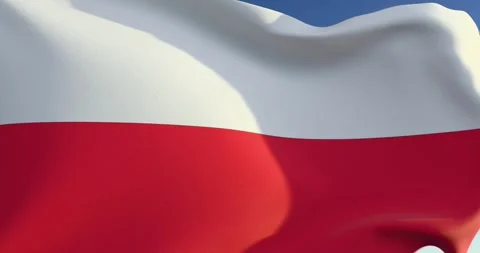 Polish flag Stock Footage 300207966
