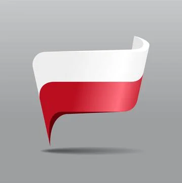 Polish flag map pointer layout. Vector illustration. 스톡 일러스트