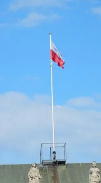 Polish flag Stock-Fotos