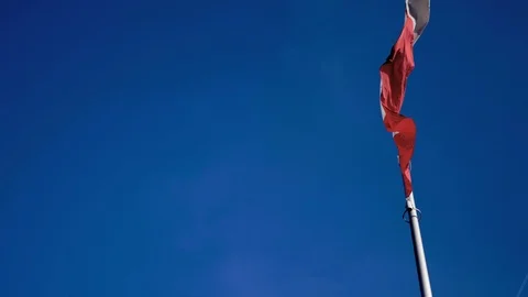 Polish flag waving in the wind Video stock 98418682