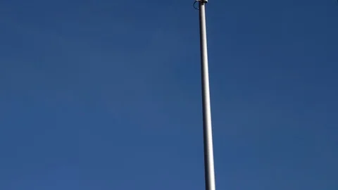 Polish flag waving in the wind Stock Footage 98418819