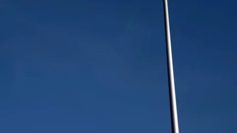 Polish flag waving in the wind Stock Footage 98418936