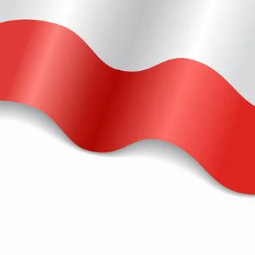 Polish flag wavy abstract background. Vector illustration. Illustrazione stock