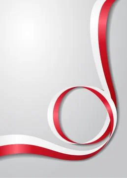 Polish flag wavy background. Vector illustration. Stock Illustration