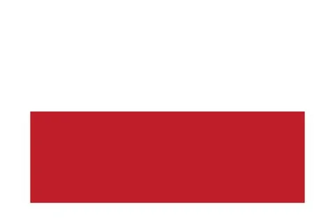 Polish flag on a white background Stock Illustration