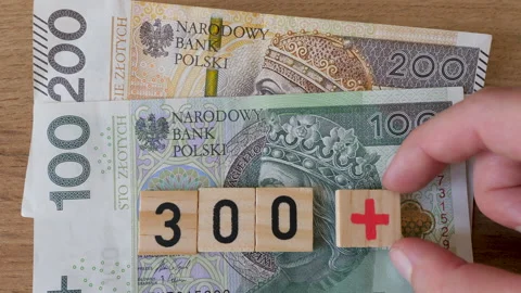 Polish government program 300 plus - a social program for children. Stock Footage 204081574