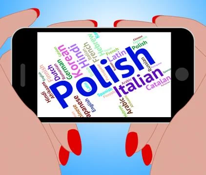 Polish Language Means Foreign Dialect And Poland Stock Illustration