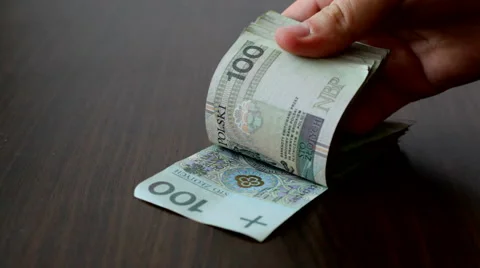Polish money Stock Footage 1216539