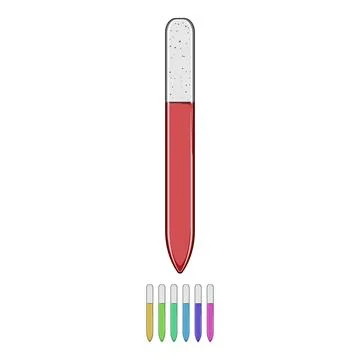 Polish nail file cartoon vector graphic Stock Illustration